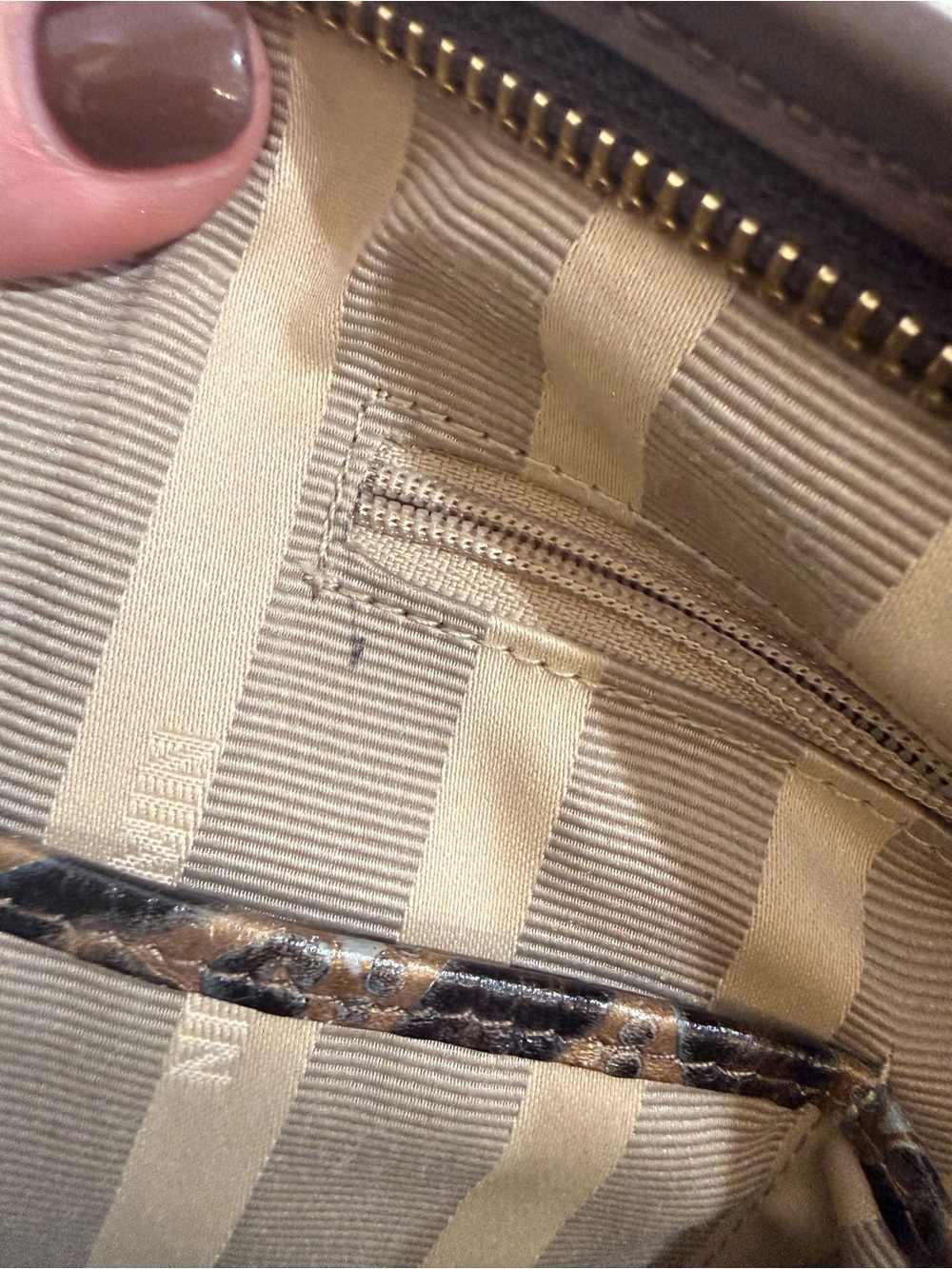 Brahmin Blue & Brown Damask Embossed Medium Asher Navy Fresco Tote w/card - Picture 9 of 10